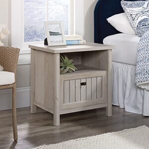 Sauder Costa Night Stand with Drawer in Chalked Chestnut, Chalked Chestnut Finish