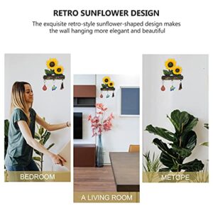 Yardwe Wall Mounted Floating Rack Hook Sunflower Entry Keychain Hanger for Entrance Coat Scarves Purses Bag Storage Organizer