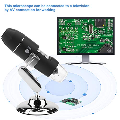 Tyenaza Microscope, USB Magnifier Handheld Electronic Microscope Digital Microscope Inspection Camera 1600X 2MP HD with Stand