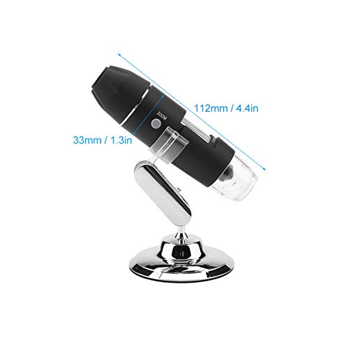 Tyenaza Microscope, USB Magnifier Handheld Electronic Microscope Digital Microscope Inspection Camera 1600X 2MP HD with Stand