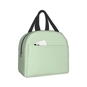 yvonedbrownn solid sage mint green matching lunch bag cooler bag women tote bag insulated lunch box water-resistant thermal for womenpicnicboatingbeachfishingwork, black, one size