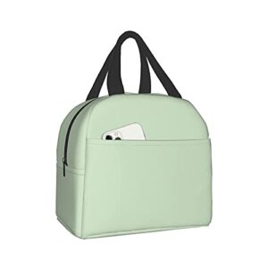 YvoneDBrownn Solid Sage Mint Green Matching Lunch Bag Cooler Bag Women Tote Bag Insulated Lunch Box Water-resistant Thermal for womenPicnicBoatingBeachFishingWork, Black, One Size