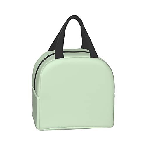 YvoneDBrownn Solid Sage Mint Green Matching Lunch Bag Cooler Bag Women Tote Bag Insulated Lunch Box Water-resistant Thermal for womenPicnicBoatingBeachFishingWork, Black, One Size