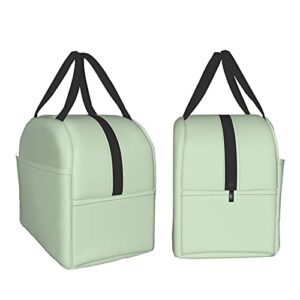 YvoneDBrownn Solid Sage Mint Green Matching Lunch Bag Cooler Bag Women Tote Bag Insulated Lunch Box Water-resistant Thermal for womenPicnicBoatingBeachFishingWork, Black, One Size