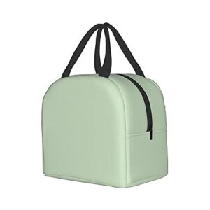 YvoneDBrownn Solid Sage Mint Green Matching Lunch Bag Cooler Bag Women Tote Bag Insulated Lunch Box Water-resistant Thermal for womenPicnicBoatingBeachFishingWork, Black, One Size