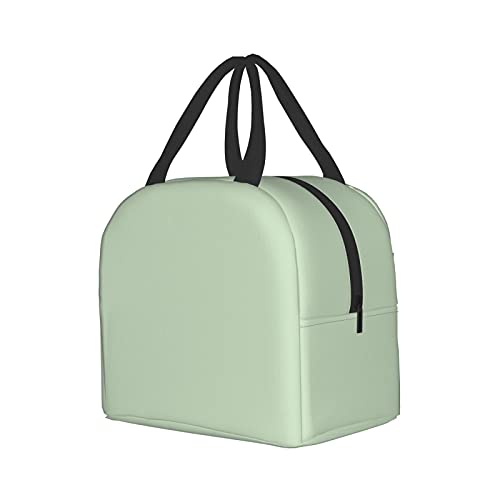 YvoneDBrownn Solid Sage Mint Green Matching Lunch Bag Cooler Bag Women Tote Bag Insulated Lunch Box Water-resistant Thermal for womenPicnicBoatingBeachFishingWork, Black, One Size