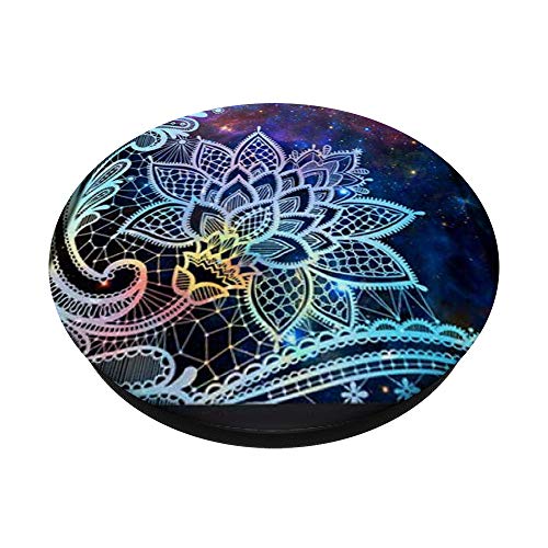 Lace Mandala In Galaxy Nebula Design PopSockets Swappable PopGrip