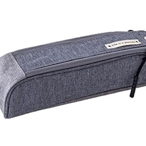 HEMAR Standing Pencil Case Pencil Pouch Bag,Simple Stationery Bag Holder for School and Office (Grey, 8.7 inch) HEM01-FBA-A1803701-22X1GY