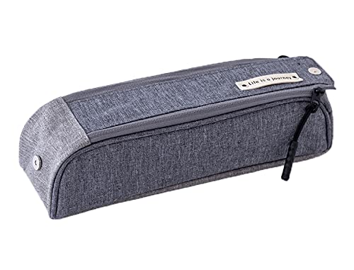 HEMAR Standing Pencil Case Pencil Pouch Bag,Simple Stationery Bag Holder for School and Office (Grey, 8.7 inch) HEM01-FBA-A1803701-22X1GY