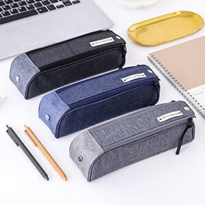 HEMAR Standing Pencil Case Pencil Pouch Bag,Simple Stationery Bag Holder for School and Office (Grey, 8.7 inch) HEM01-FBA-A1803701-22X1GY