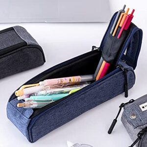 HEMAR Standing Pencil Case Pencil Pouch Bag,Simple Stationery Bag Holder for School and Office (Grey, 8.7 inch) HEM01-FBA-A1803701-22X1GY