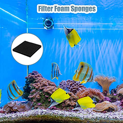 6 Pieces Filter Foam Sponges Aquarium Filter Bio Sponge Filter Media Pad Aquarium Bio Sponge Sheet Cut-to-Size Foam for Aquarium Fish Tank Pond