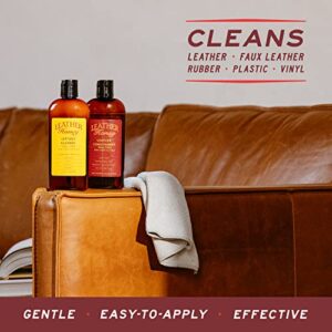 Leather Honey Complete Leather Care Kit Including 8 oz Cleaner and Applicator Cloth for use on Leather Apparel, Furniture, Auto Interiors, Shoes, Bags and Accessories