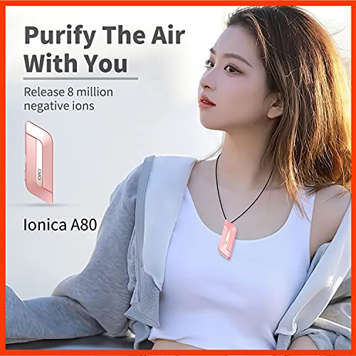 MIXU Air Freshener Wearable Air Purifier Necklace Portable for Home Car Travel Office (White)