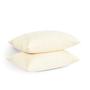 Alexandra's Secret Home Collection Brushed Microfiber Pillowcase Set of 2 - Soft Microfiber Pillow Cases with Envelop Closure (Beige, Standard/Queen)