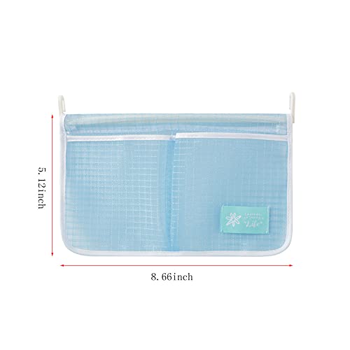 brandname Lanebudd Refrigerator Storage Mesh Bag Hanging Home Kitchen Classification Storage Bag Double Compartment Refrigerator Storage Hanging Bag 2 Pcs,White Blue,Large