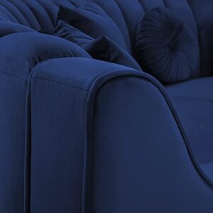 Modern Design Semi-Circular Shape Velvet Fabric Symmetrical Sectional Sofa, Including 2 Curved Couches