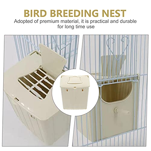 Parrot plastic bird nest box Breeding Box Plastic Birdhouse Pet Wood Parakeet Budgie Cockatiel Breeding Nesting with Hooks for Budgie Finch Conure bird finch nest Cockatiel parrot tree hanging box