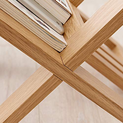 Magazine Newspaper Baskets Magazine Rack Newspaper Magazine Storage Rack Floor-standing Bookshelf Magazine Rack Newspaper Rack Storage Rack Information Rack ( Color : Natural , Size : 393635cm )