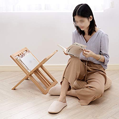 Magazine Newspaper Baskets Magazine Rack Newspaper Magazine Storage Rack Floor-standing Bookshelf Magazine Rack Newspaper Rack Storage Rack Information Rack ( Color : Natural , Size : 393635cm )