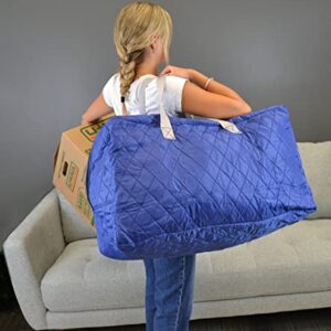 25 Gallon Quilted Moving and Storage Bag. 22" x 10" x 8". Moving Bag with Reinforced Handles and Zippers. Great for Moving and Storing Clothes, Art Supplies, School Supplies and More.