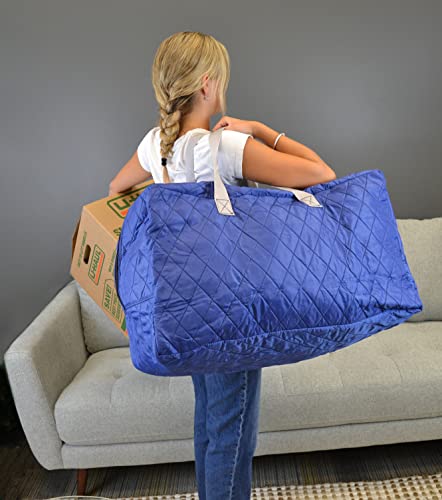 25 Gallon Quilted Moving and Storage Bag. 22" x 10" x 8". Moving Bag with Reinforced Handles and Zippers. Great for Moving and Storing Clothes, Art Supplies, School Supplies and More.