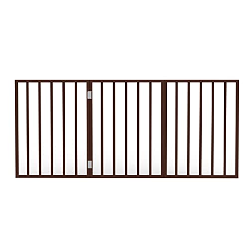 Pet Gate Collection – Dog Gate for Doorways, Stairs or House – Freestanding, Folding, Accordion Style, Wooden Indoor Dog Fence by Petmaker