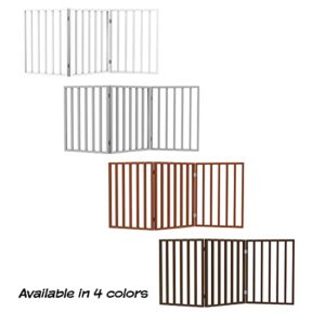 Pet Gate Collection – Dog Gate for Doorways, Stairs or House – Freestanding, Folding, Accordion Style, Wooden Indoor Dog Fence by Petmaker