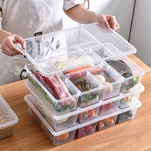 NLGG 2Pack Stackable Fridge Freezer Organizer Refrigerator Food Storage Bin Containers with Lid Plastic Fridge Produce Saver Fresh Keeper Container for Produce Fruits Vegetables Meat Fish