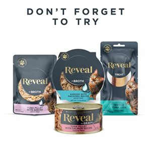 Reveal Natural Wet Cat Food, 12 Pack, Limited Ingredient Canned Wet Cat Food, Grain Free Food for Cats, Variety of Fish and Chicken Flavors in Gravy, 2.47oz Cans