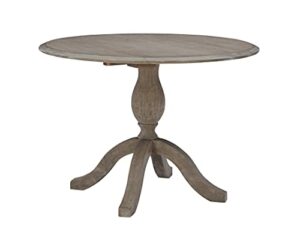 linon home décor mauro antuque rustic brown drop leaf dining table