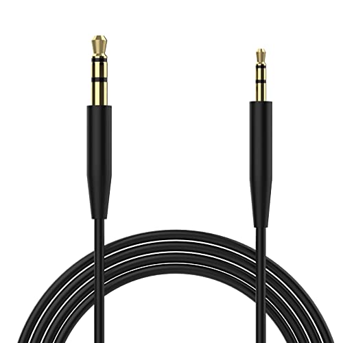 Muigiwi Replacement QC45 Audio Cable 2.5mm to 3.5mm Headphone Cord Wire Compatible with Bose Quietcomfort 25 QC25 QC35 QC45 On-Ear 2 OE2 OE2i SoundTrue Soundlink NC700 Headphones (Black)