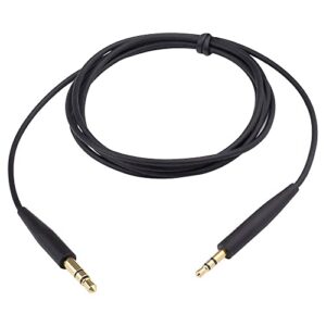 Muigiwi Replacement QC45 Audio Cable 2.5mm to 3.5mm Headphone Cord Wire Compatible with Bose Quietcomfort 25 QC25 QC35 QC45 On-Ear 2 OE2 OE2i SoundTrue Soundlink NC700 Headphones (Black)