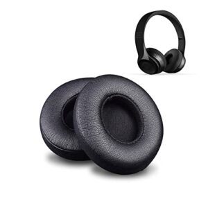 replacement earpads compatible with beats solo 2 & solo 3 wireless on-ear headphones, soft memory foam and protein leather headset ear cushion cover,stronger adhesive
