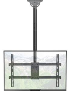 wali ceiling tv mount, full motion adjustable tv mount bracket fits most ultrawide led, lcd, oled 4k tvs 37 to 70 inch, up to 110lbs, vesa 600x400mm (cm3770), black
