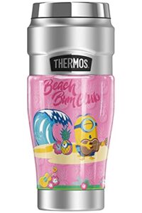 thermos minions beach bum stuart stainless king stainless steel travel tumbler, vacuum insulated & double wall, 16oz