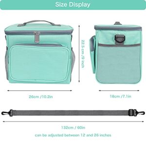 10L Lunch Bag - Insulated Lunch Bag for Men & Women, Adult Lunch Boxes for Men Heavy Duty with Adjustable Shoulder Strap, Reusable Fleakproof Lunch Box for Office School Picnic Beach (green)