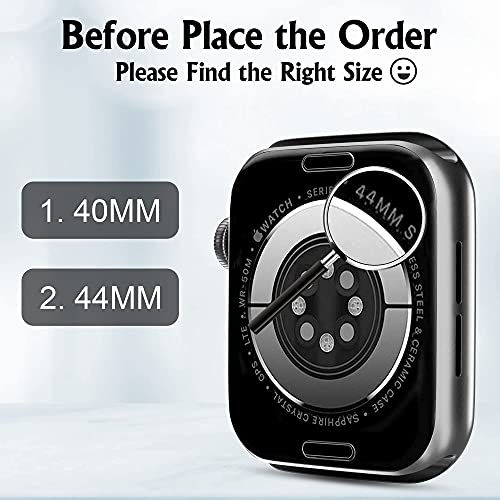 Arae Watch Case 2 Packs Compatible for Apple Watch Series 6 5 4 SE 40mm for Women Men with Tempered Glass Screen Protector - Clear/Transparent
