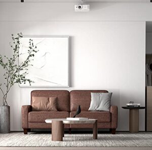 high elastic sponge two-seat sofa(dark brown)