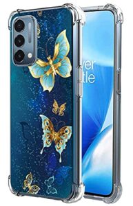 follmeair for oneplus nord n200 5g case, slim flexible tpu for girls women airbag bumper shock absorption rubber soft silicone case cover fit for oneplus nord n200 5g (butterfly)