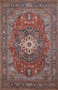 momeni afshar polyester area rug, red, 3' x 5' (afs37)