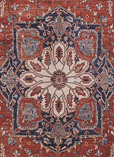 Momeni Afshar Polyester Area Rug, Red, 3' X 5' (AFS37)