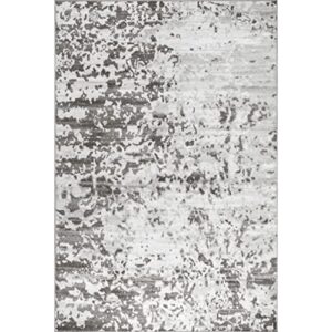 nuloom meaghan contemporary abstract area rug, 3' x 5', grey