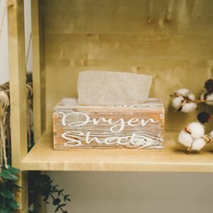 Thee Glamour Home Farmhouse Rustic Dryer Sheet Holder - Laundry Room Organization - Dryer Sheet Dispenser - Laundry Dryer Sheet Holder - Dryer Sheet Storage