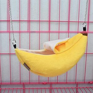 WEISUO Banana Hamster Bed House Hammock Small Animal Warm Bed House Cage Nest Hamster Accessories for Sugar Glider Hamster Small Bird Pet