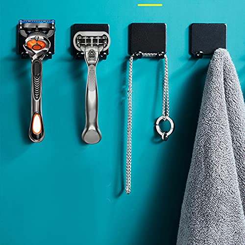Multi-Purpose Razor Holder for Shower, Shaver Hook Hanger Stand Compatible with Venus Platinum & Fusion 5 Proglide, Wall Mount Hooks for Keys, Kitchen Utensils, Towel, Robe