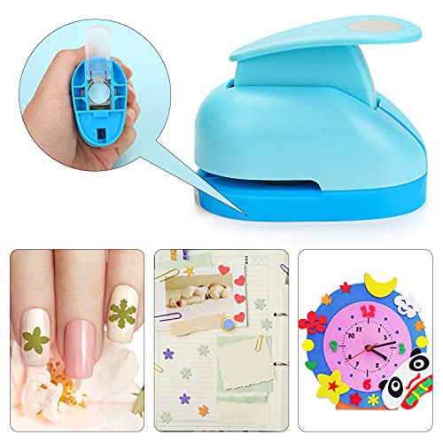 LoveInUSA Punch Craft Set, 6PCS Hole Punch Shapes Hole Puncher for Crafts Paper Punches Decorative Snowflake Star Circle Hole Puncher for Crafting Scrapbook Nail Designs