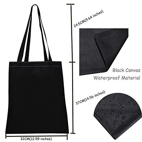 TSOTMO Vampire Inspired Gift I'd Rather Be Watching The Vampire Canvas Tote Bag TV SHOW Fandom Gift (Vamp-Blk canvas)
