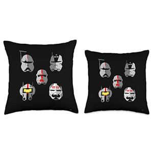 Star Wars The Bad Batch Hunter Tech Wrecker Echo Crosshair Throw Pillow