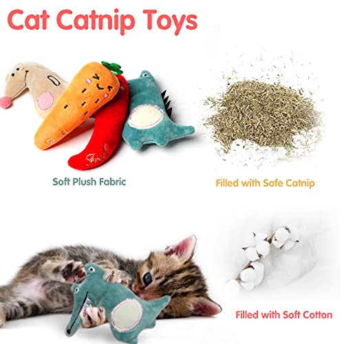 SYEENIFY Cat Toys Kitten Toys Assortments,Cat Feather Toys,Cat Wand Toy,Cat Toys for Indoor Cats